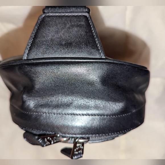 Coach West Pack In Signature Coated Canvas With Varsity Stripe Charcoal EUC - Picture 3 of 15